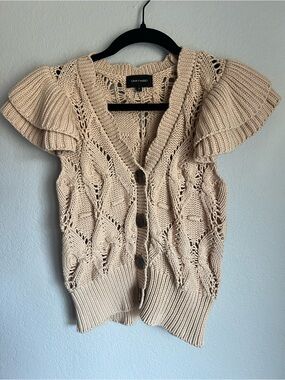 Driftwood Knit Button Front Sweater, S